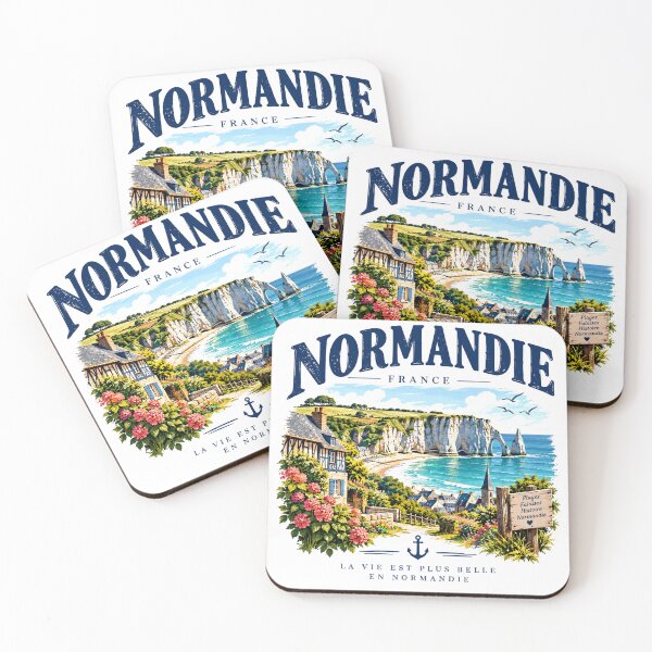 Item preview, Normandie France | Coastal Cliffs & French Travel Art designed and sold by Mathias Yakubu Design.
