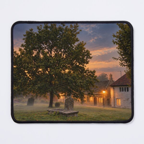 Item preview, An English churchyard at dusk in autumn designed and sold by KALEIDOSCOPE UK.