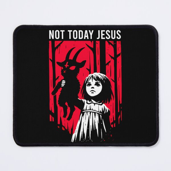 Item preview, Not Today Jesus Funny Horror Demon Vintage Gothic designed and sold by blessedblossom-.