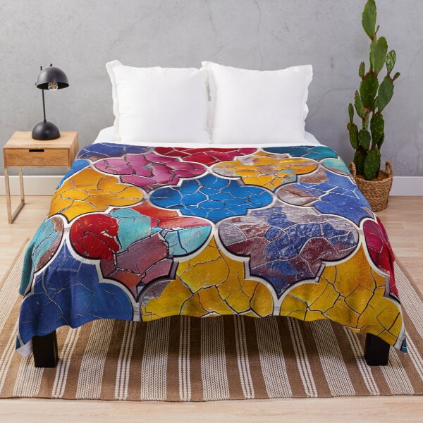 Item preview, Colorful Vintage Moroccan Tile Textured Retro Pattern Art designed and sold by DEC02.