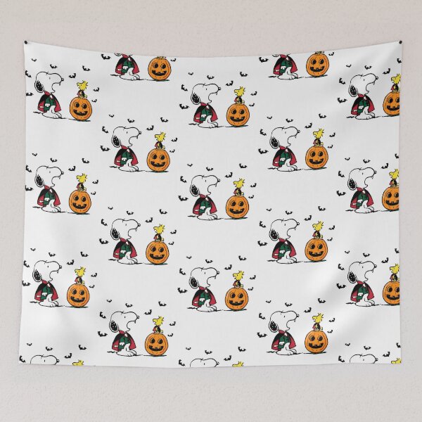 Item preview, Snoopy Halloween Vampire Fun With Woodstock And Pumpkin designed and sold by BusyIsaWork.