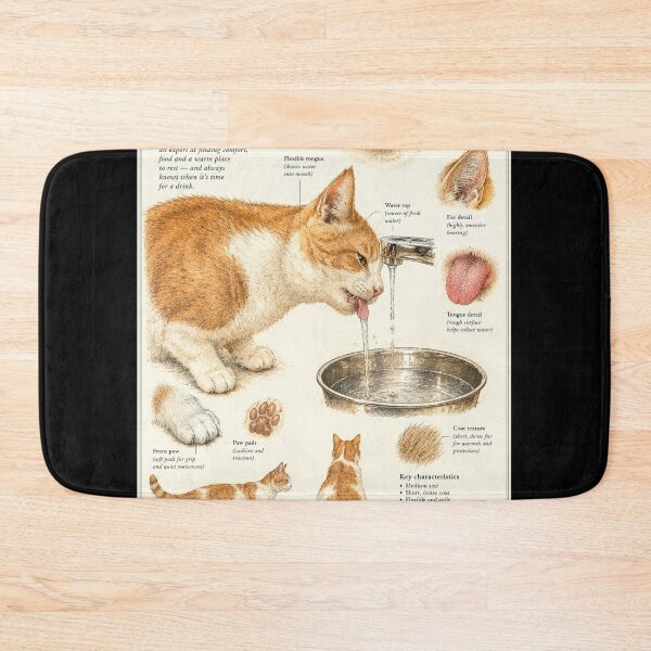 Item preview, Domestic cat botanical poster designed and sold by KALEIDOSCOPE UK.