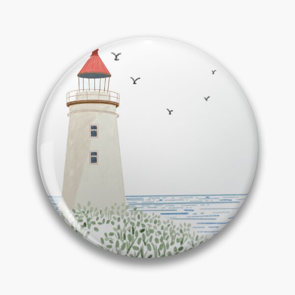 Item preview, Vintage Coastal Lighthouse Watercolor Art Gift for Ocean Lovers designed and sold by LafinaArt.
