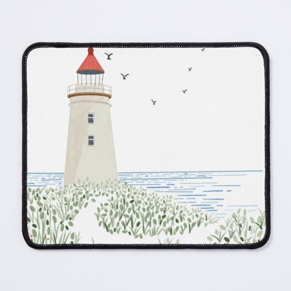 Item preview, Vintage Coastal Lighthouse Watercolor Art Gift for Ocean Lovers designed and sold by LafinaArt.