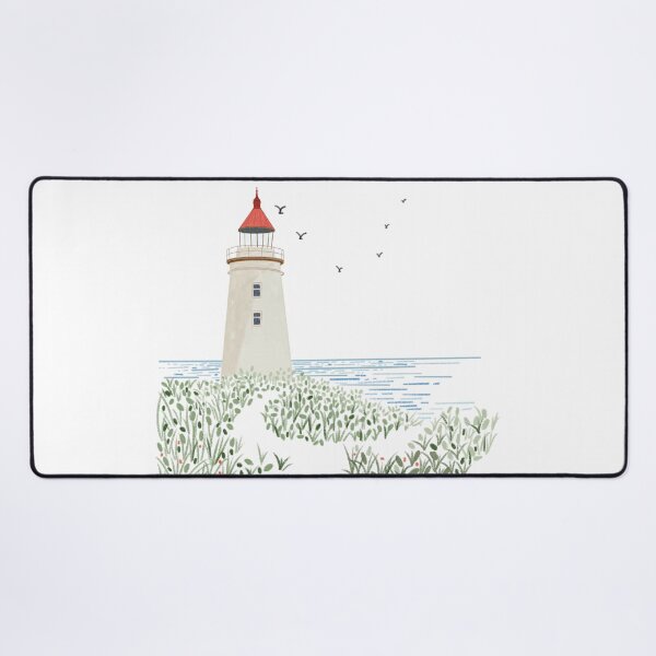 Item preview, Vintage Coastal Lighthouse Watercolor Art Gift for Ocean Lovers designed and sold by LafinaArt.