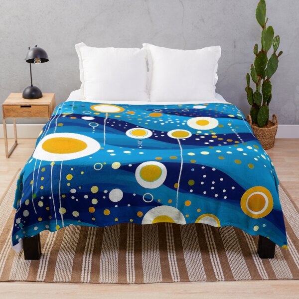 Item preview, Cool Blue Abstract Flowing Designs With Yellow Accents designed and sold by DEC02.