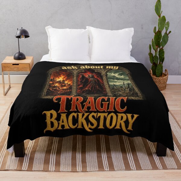 Item preview, Ask About My Tragic Backstory, designed and sold by abby-thorns.
