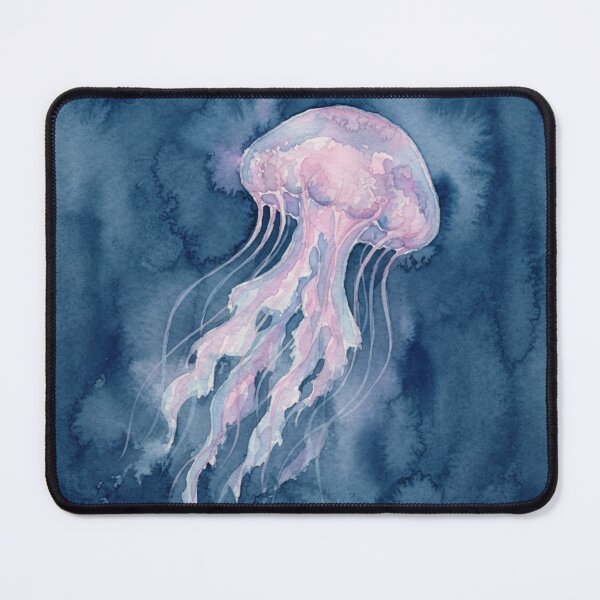 Item preview, Dreamy Pink Watercolor Jellyfish Ocean Art designed and sold by bvdesignart.