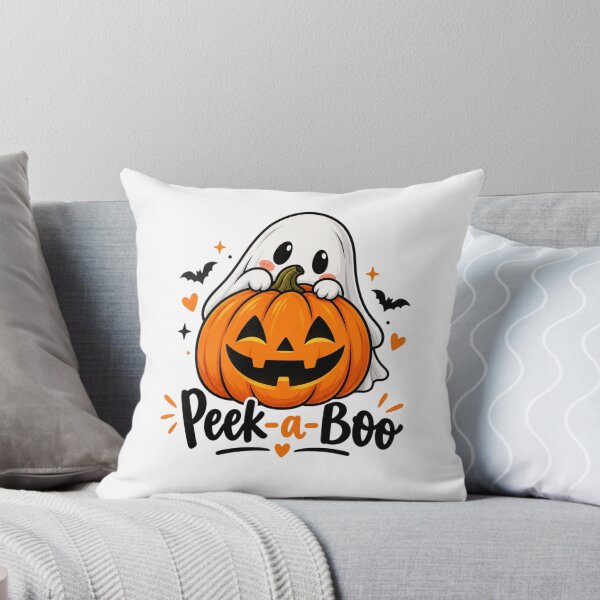 Item preview, Peek-a-Boo Cute Ghost Pumpkin Halloween | Kawaii Spooky Autumn Design designed and sold by Sanika arts .