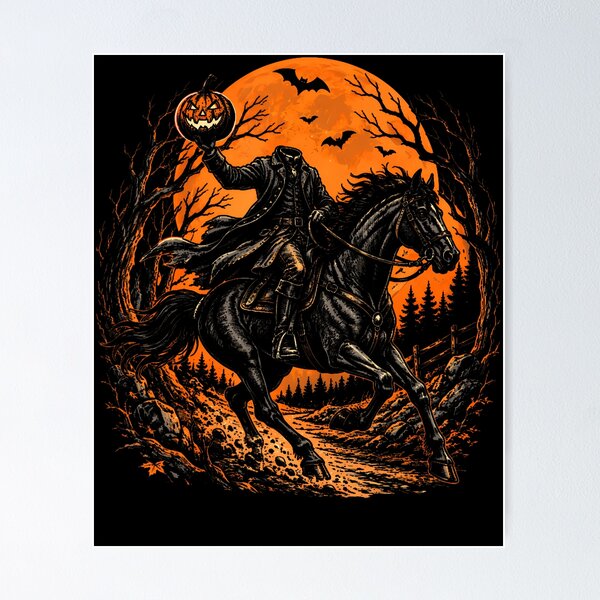 Item preview, Headless Pumpkin Rider Haunted Funny Halloween designed and sold by Alzasshop.