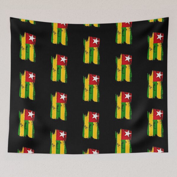 Item preview, Togo Flag Distressed Paint Brush Stroke Togolese Pride designed and sold by Danny-Arts1.