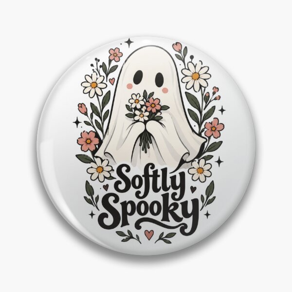 Item preview, Softly Spooky Floral Ghost – Cute Kawaii Halloween designed and sold by Sanika arts .