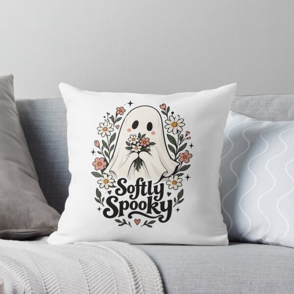 Item preview, Softly Spooky Floral Ghost – Cute Kawaii Halloween designed and sold by Sanika arts .