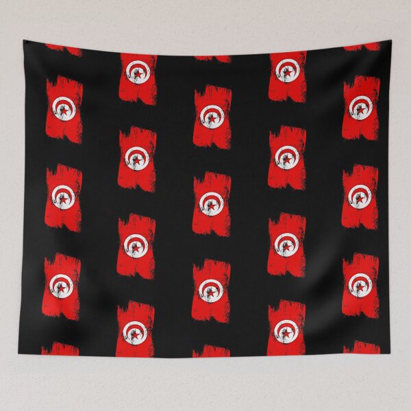 Item preview, Tunisia Flag Distressed Paint Brush Stroke Tunisian Pride designed and sold by Danny-Arts1.