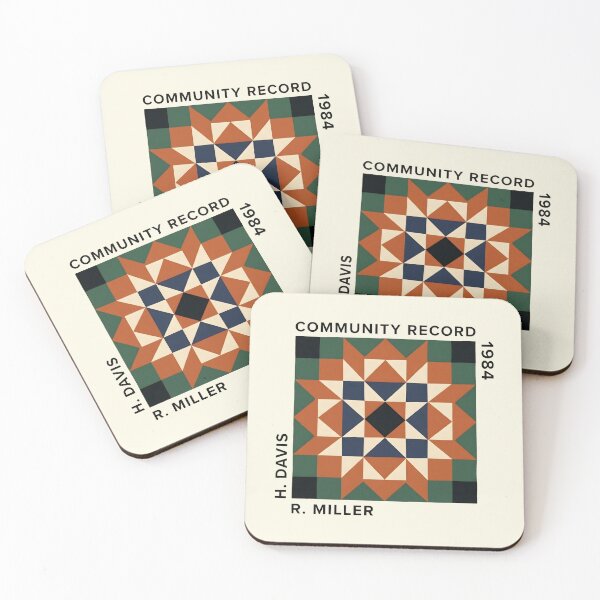 Item preview, Quilter Community Record Vintage Geometric Quilt Pattern designed and sold by SplashTastic.