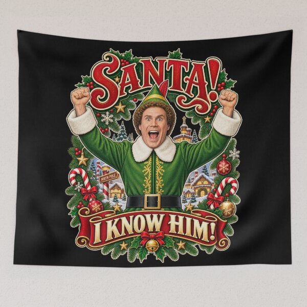Item preview, Elf: Santa, I know him!  designed and sold by Britify UK.