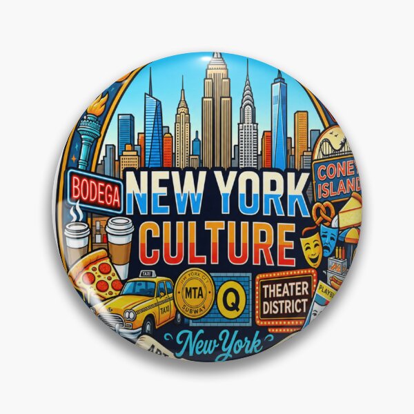 Item preview, New York Culture Retro Badge Art Sticker - NYC Icons and City Life designed and sold by BoomStickers18.
