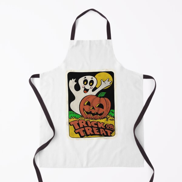 Item preview, Vintage Halloween Trick Or Treat Ghost With Pumpkin designed and sold by BusyIsaWork.