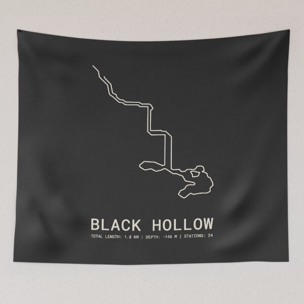 Item preview, Caver Black Hollow Cave Survey Map Speleology designed and sold by SplashTastic.