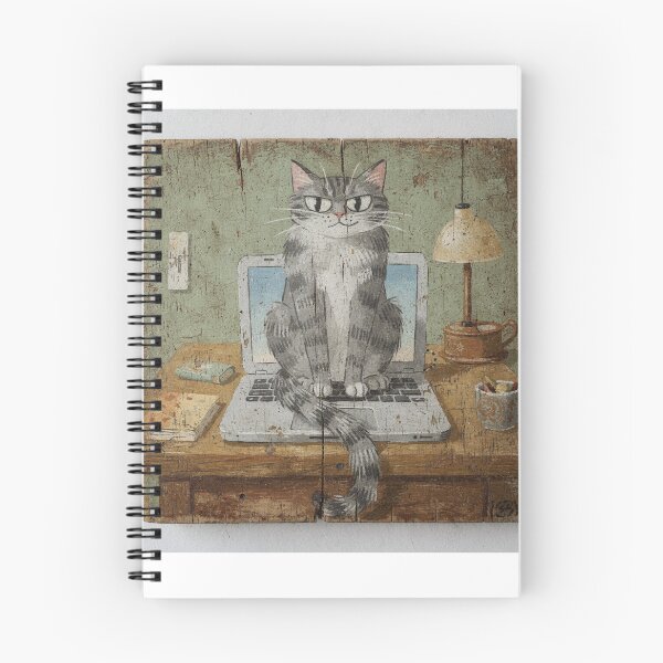 Item preview, The Keyboard Supervisor Cat designed and sold by PictorialWhimsy.