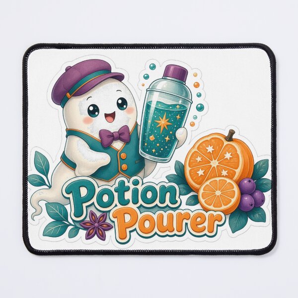 Item preview, Halloween Bartender Sticker — Potion Pourer designed and sold by Soft Merch.