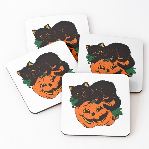 Item preview, Vintage Pumpkin Halloween And Black Cat designed and sold by BusyIsaWork.