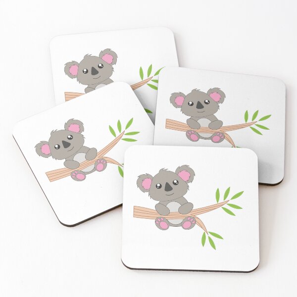 Item preview, Cute Little Koala Hanging on a Tree Branch Sticker designed and sold by simranart111.
