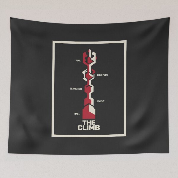 Item preview, Rock Climber The Climb Route Diagram Geometric Art designed and sold by SplashTastic.