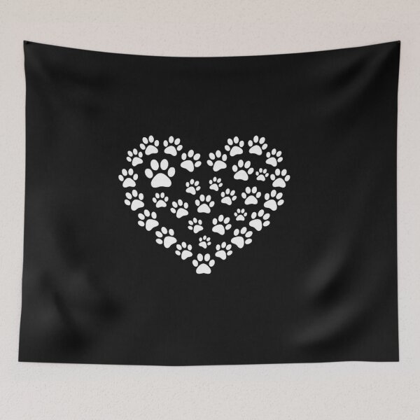 Item preview, Cute Heart Shaped Dog And Cat Paws designed and sold by bvdesignart.