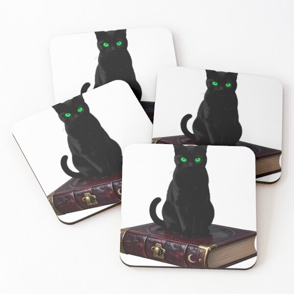 Item preview, Gothic Black Cat Antique Oxblood Grimoire designed and sold by IllumeInk.
