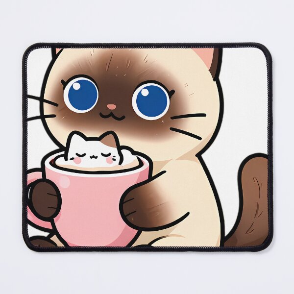 Item preview, Cute Ragdoll Cat Hugging Marshmallow Hot Cocoa Mug designed and sold by pumsquare.