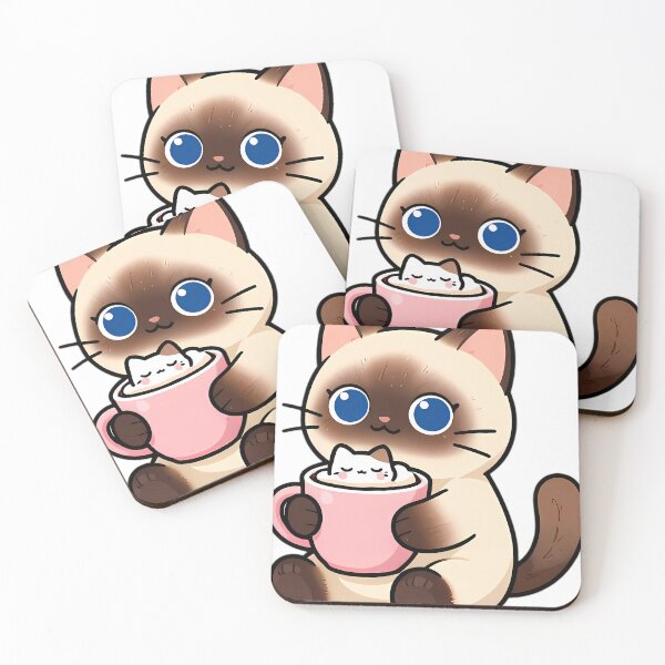 Item preview, Cute Ragdoll Cat Hugging Marshmallow Hot Cocoa Mug designed and sold by pumsquare.