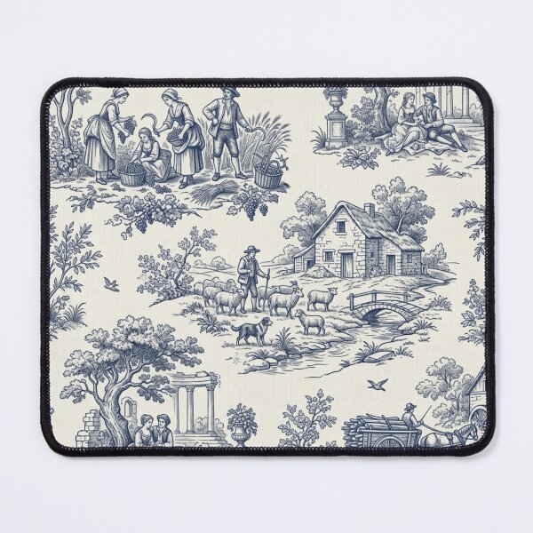 Item preview, Toile de Jouy Countryside Pastoral Pattern designed and sold by ShivCraftStudio.