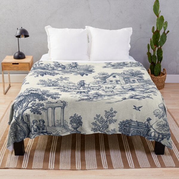Item preview, Toile de Jouy Countryside Pastoral Pattern designed and sold by ShivCraftStudio.