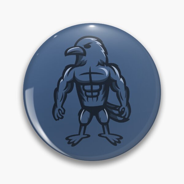 Item preview, Strong Bodybuilder Crow Gym Mascot designed and sold by JOHNITEES.