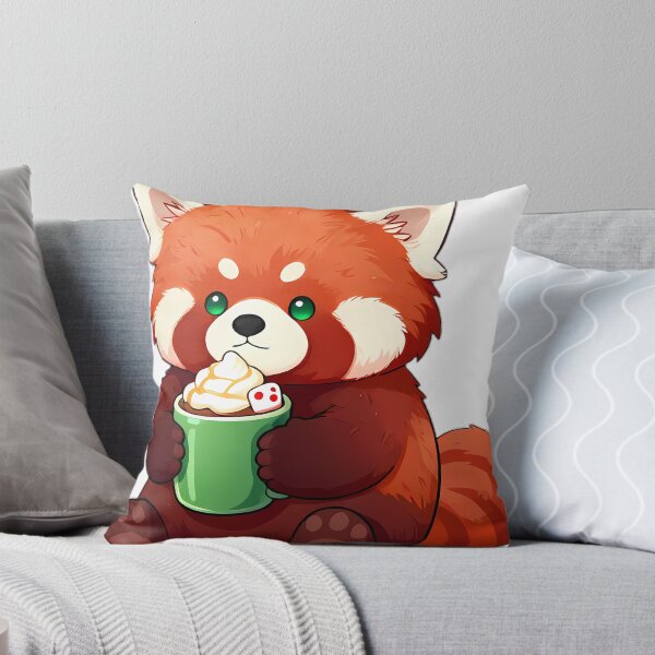 Item preview, Cute Red Panda Hugging Cinnamon Hot Cocoa Mug designed and sold by pumsquare.