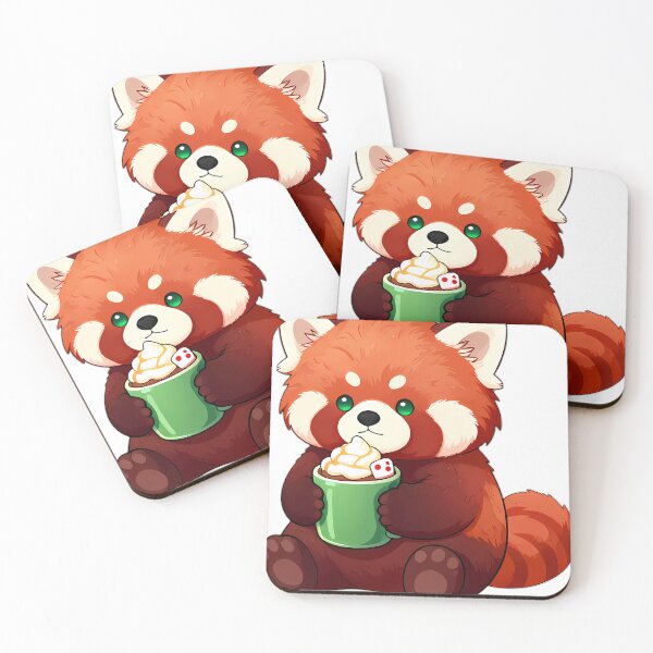 Item preview, Cute Red Panda Hugging Cinnamon Hot Cocoa Mug designed and sold by pumsquare.