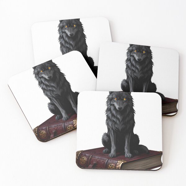 Item preview, Gothic Shadow Wolf Carved Bronze Grimoire designed and sold by IllumeInk.