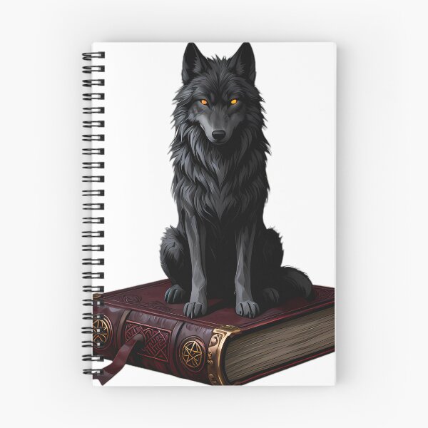 Item preview, Gothic Shadow Wolf Carved Bronze Grimoire designed and sold by IllumeInk.