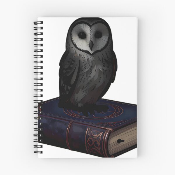 Item preview, Gothic Barn Owl Baroque Gold Grimoire designed and sold by IllumeInk.