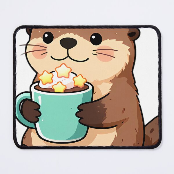 Item preview, Cute Sea Otter Hugging Star Marshmallow Hot Cocoa Mug designed and sold by pumsquare.