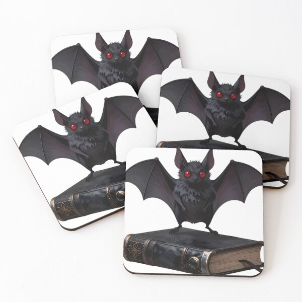 Item preview, Gothic Long Eared Bat Obsidian Grimoire designed and sold by IllumeInk.