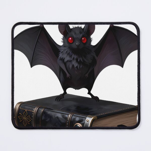 Item preview, Gothic Long Eared Bat Obsidian Grimoire designed and sold by IllumeInk.