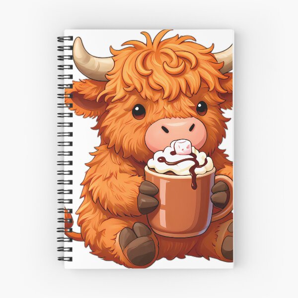 Item preview, Cute Baby Highland Cow Hugging Spiced Hot Cocoa Mug designed and sold by pumsquare.