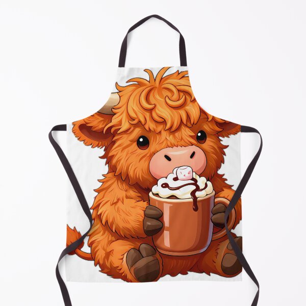 Item preview, Cute Baby Highland Cow Hugging Spiced Hot Cocoa Mug designed and sold by pumsquare.