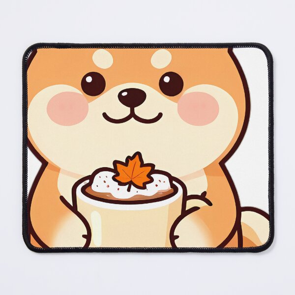 Item preview, Cute Shiba Inu Hugging Spiced Pumpkin Hot Cocoa Mug designed and sold by pumsquare.