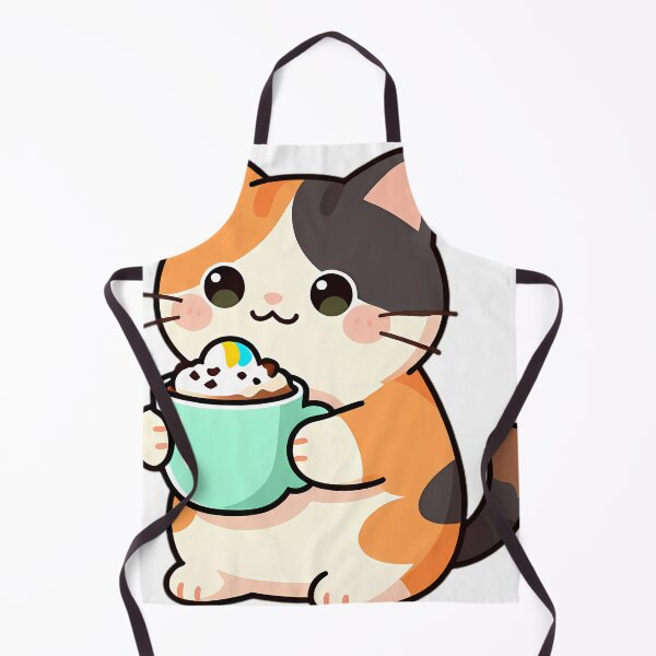 Item preview, Cute Calico Cat Hugging Mint Marshmallow Hot Cocoa Mug designed and sold by pumsquare.