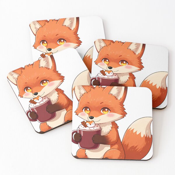Item preview, Cute Baby Fox Hugging Cinnamon Hot Cocoa Mug designed and sold by pumsquare.