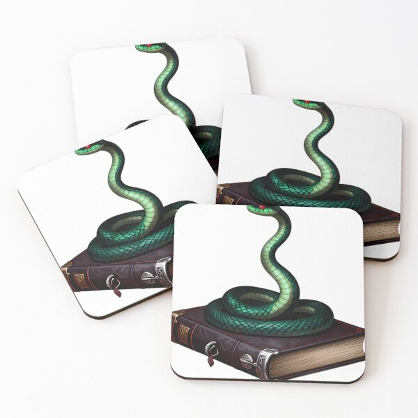 Item preview, Gothic Emerald Serpent Antique Silver Grimoire designed and sold by IllumeInk.