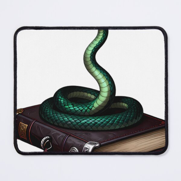 Item preview, Gothic Emerald Serpent Antique Silver Grimoire designed and sold by IllumeInk.